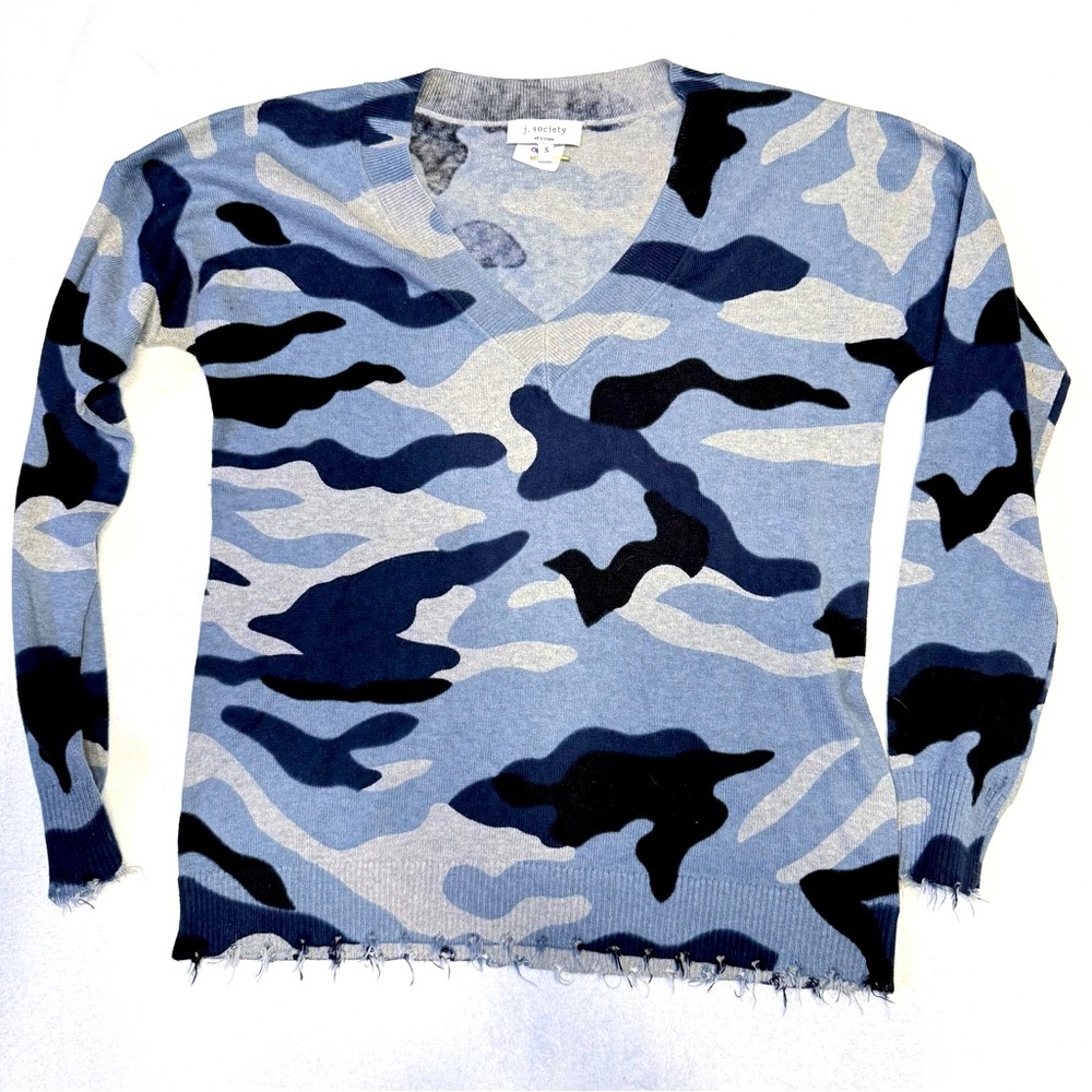 Camo Blue Sweater